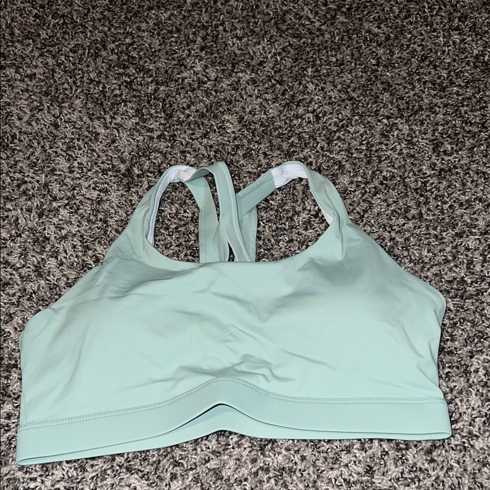 Green sports bra